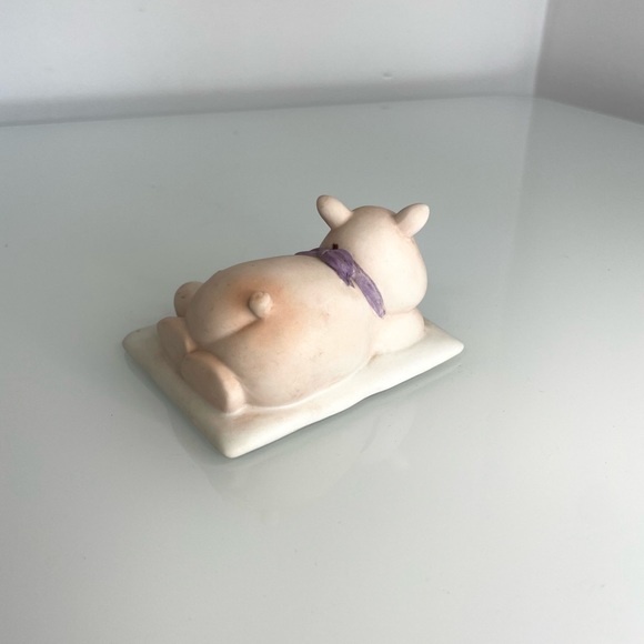 Two Vintage 1986 Morgan Inc Pig Tales Figurines Mom & Piglets Baked Ham - Picture 6 of 11